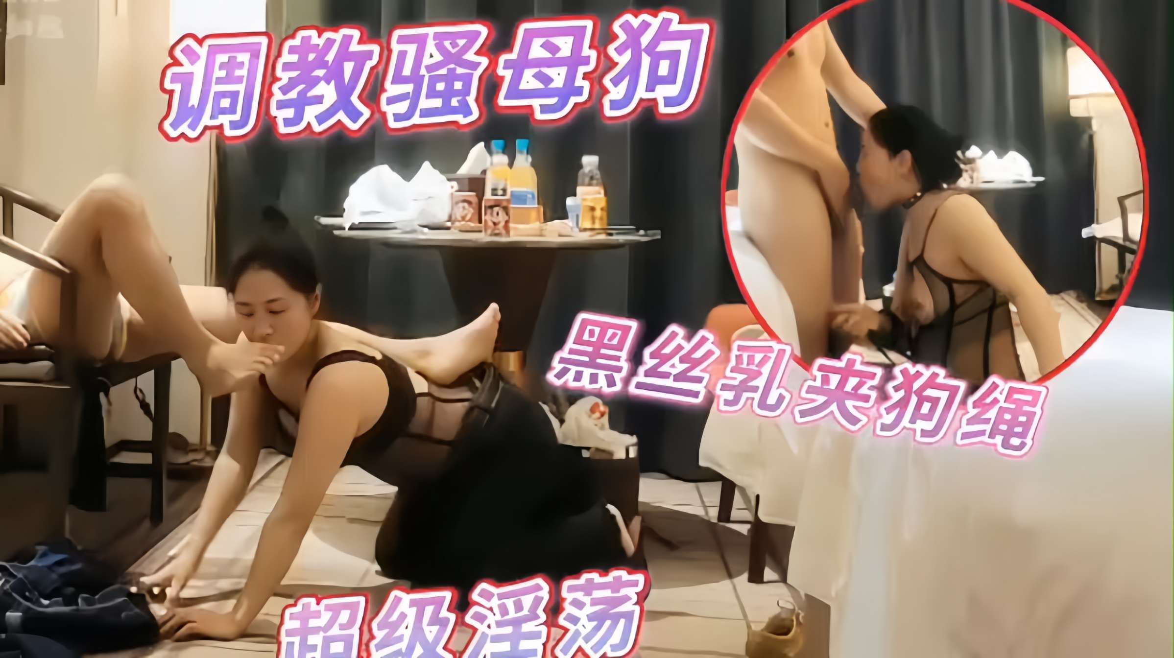 【调教骚母狗】黑丝乳夹狗绳学狗在地上爬争做主人小母狗舔脚吃鸡舔屁眼对白淫荡风骚上位骑乘搞到生活不能自理